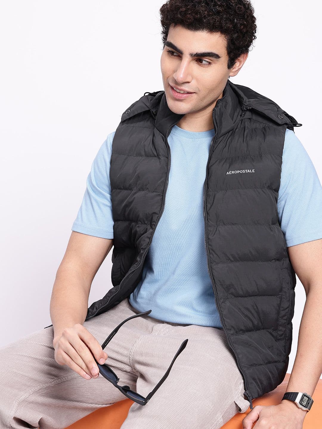 Aeropostale Padded Jacket With Detachable Hood - view 1