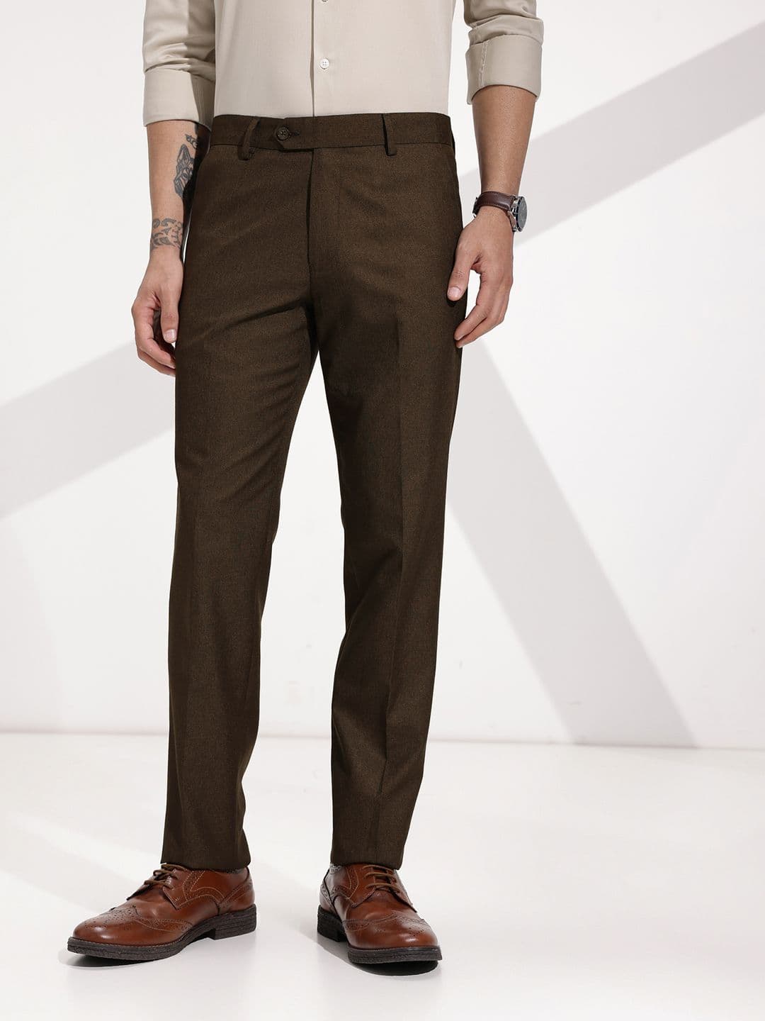 INVICTUS Men Slim Fit Formal Trousers