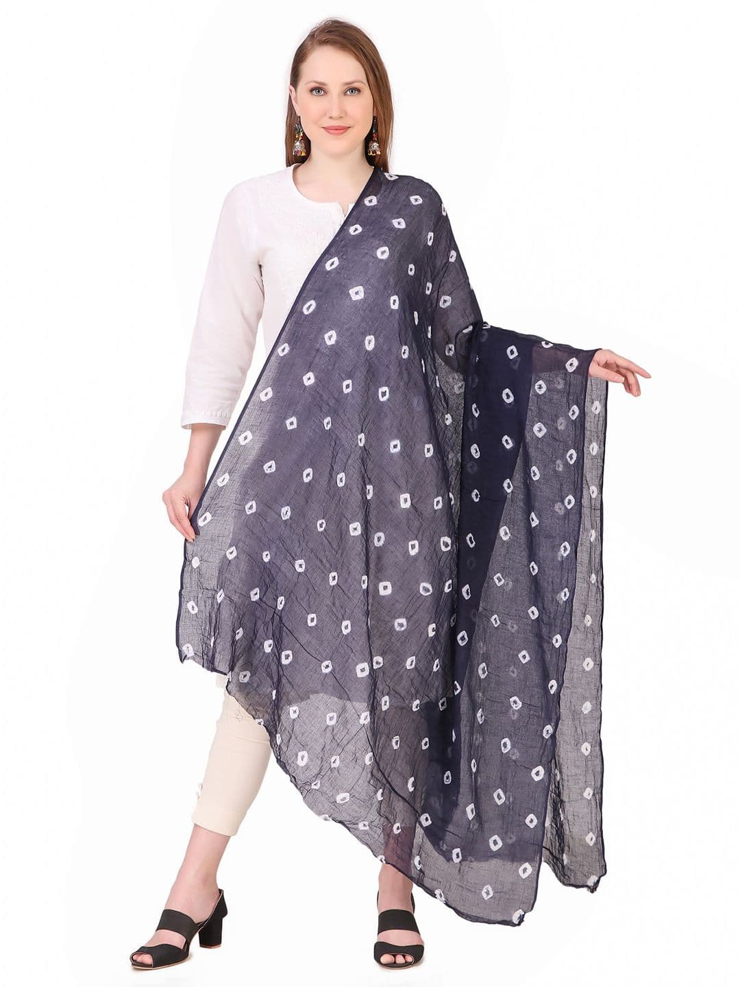 Traditions Bazaar Dyed Bandhani Cotton Dupatta - view 1