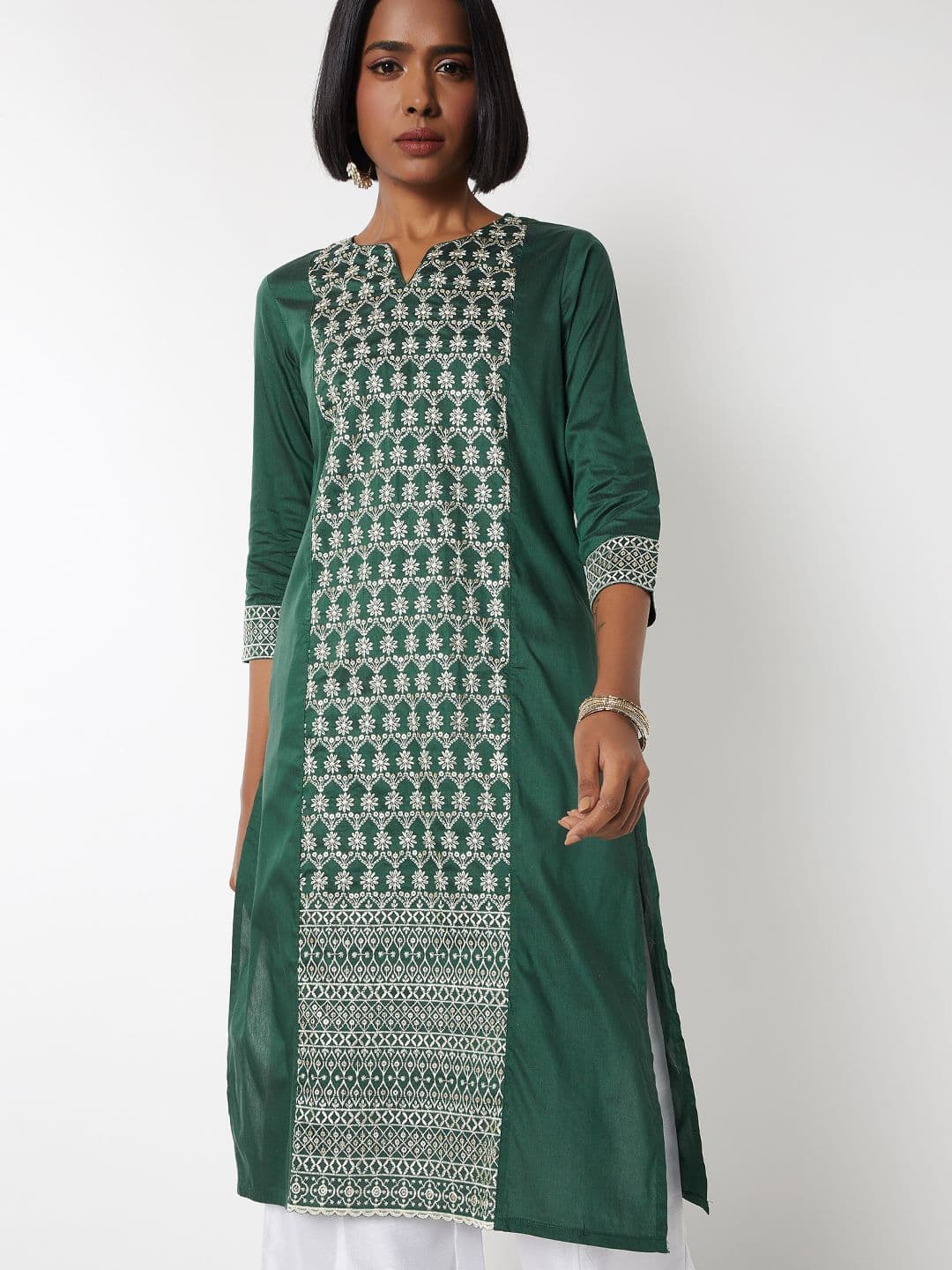 max Women Ethnic Motifs Embroidered Straight Kurta - view 1