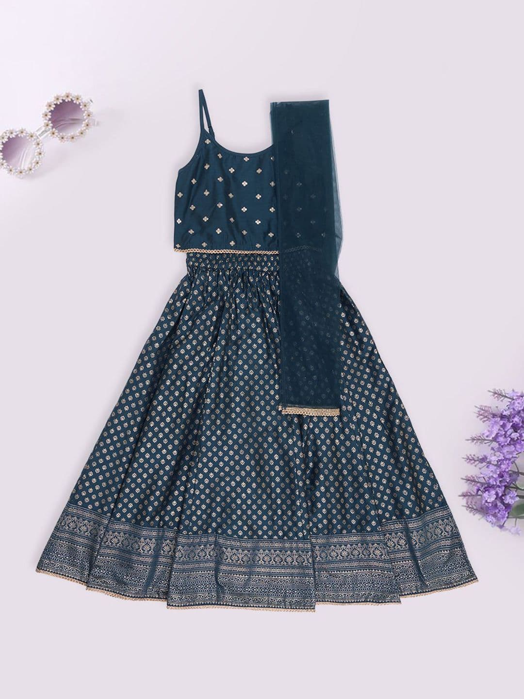 AKKRITI BY PANTALOONS Girls Embellished Ready to Wear Lehenga & Blouse With Dupatta - view 1