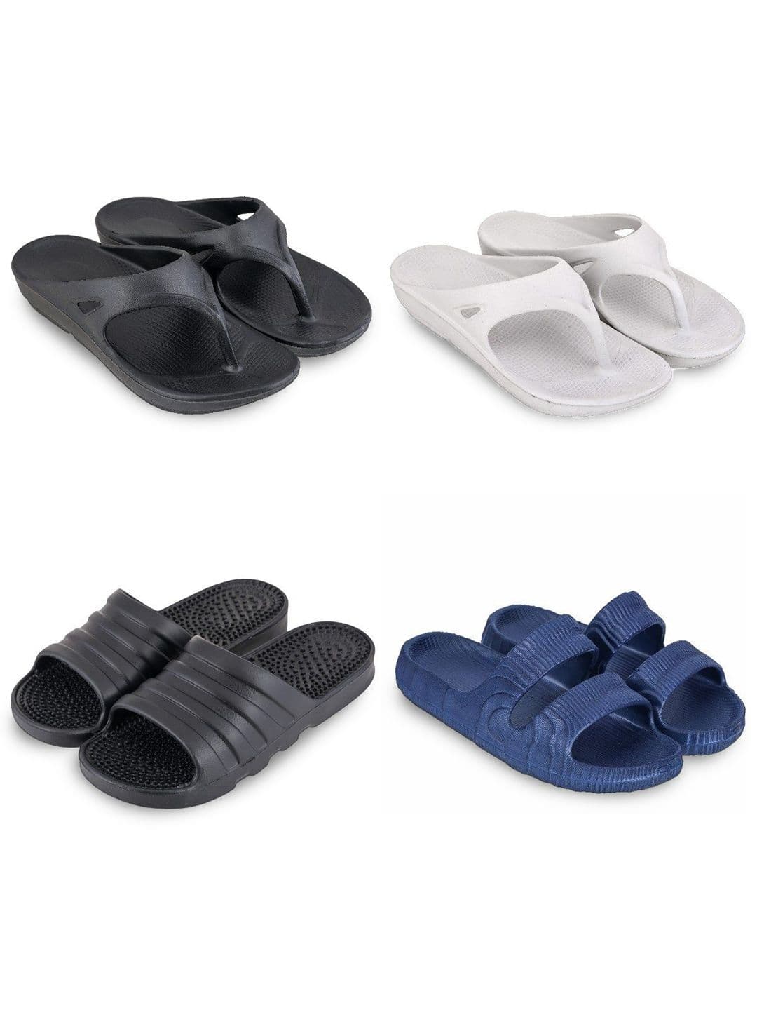 Feel alive Men Pack Of 4 Ultra-Comfortable Lightweight EVA Flip Flops - view 1