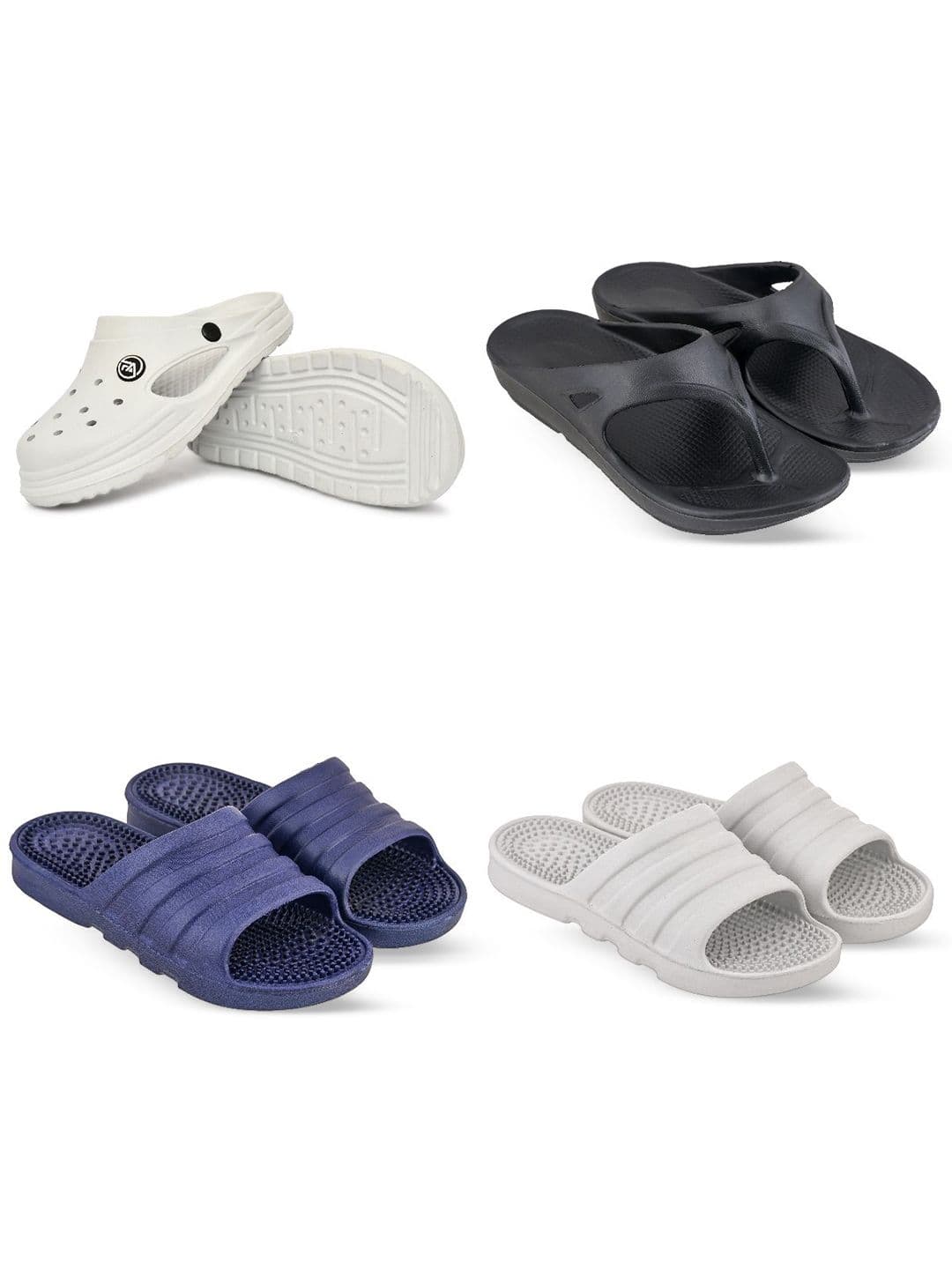 Feel alive Men Set of 4 Ultra-Comfortable Lightweight Flip Flops - view 1