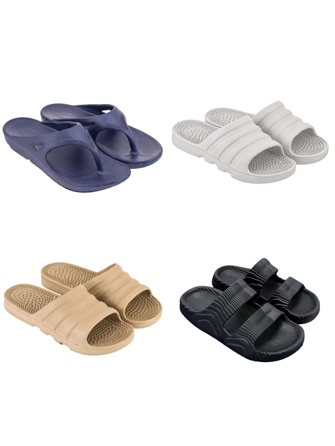 Feel alive Set Of 4 Ultra-Comfortable & Lightweight Thong Flip-Flops - view 1