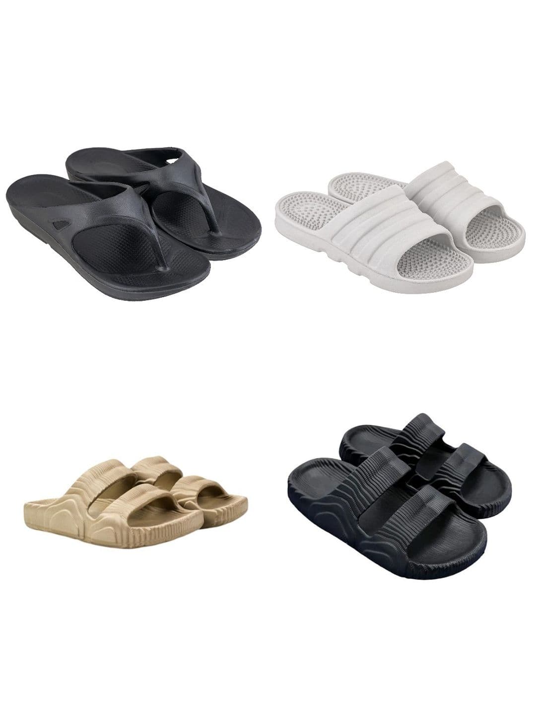 Feel alive Men Pack Of 4 Ultra-Comfortable Lightweight EVA Flip Flops - view 1