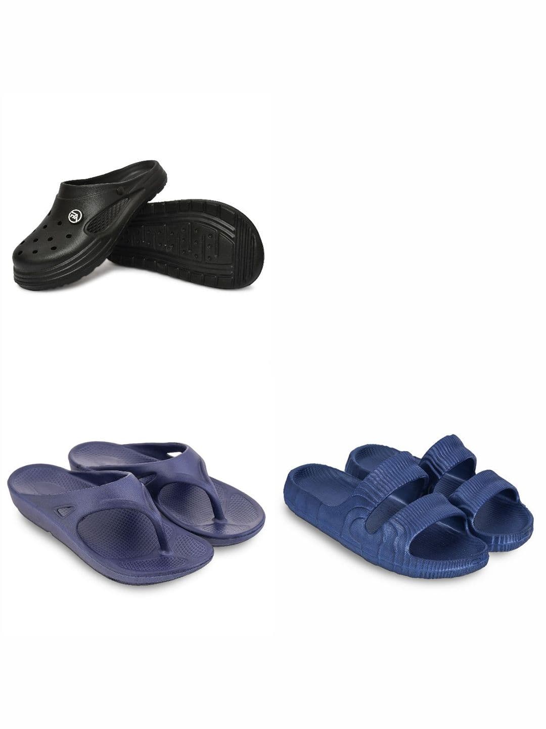 Feel alive Men Set Of 4 Lightweight Clogs Flip Flops - view 1