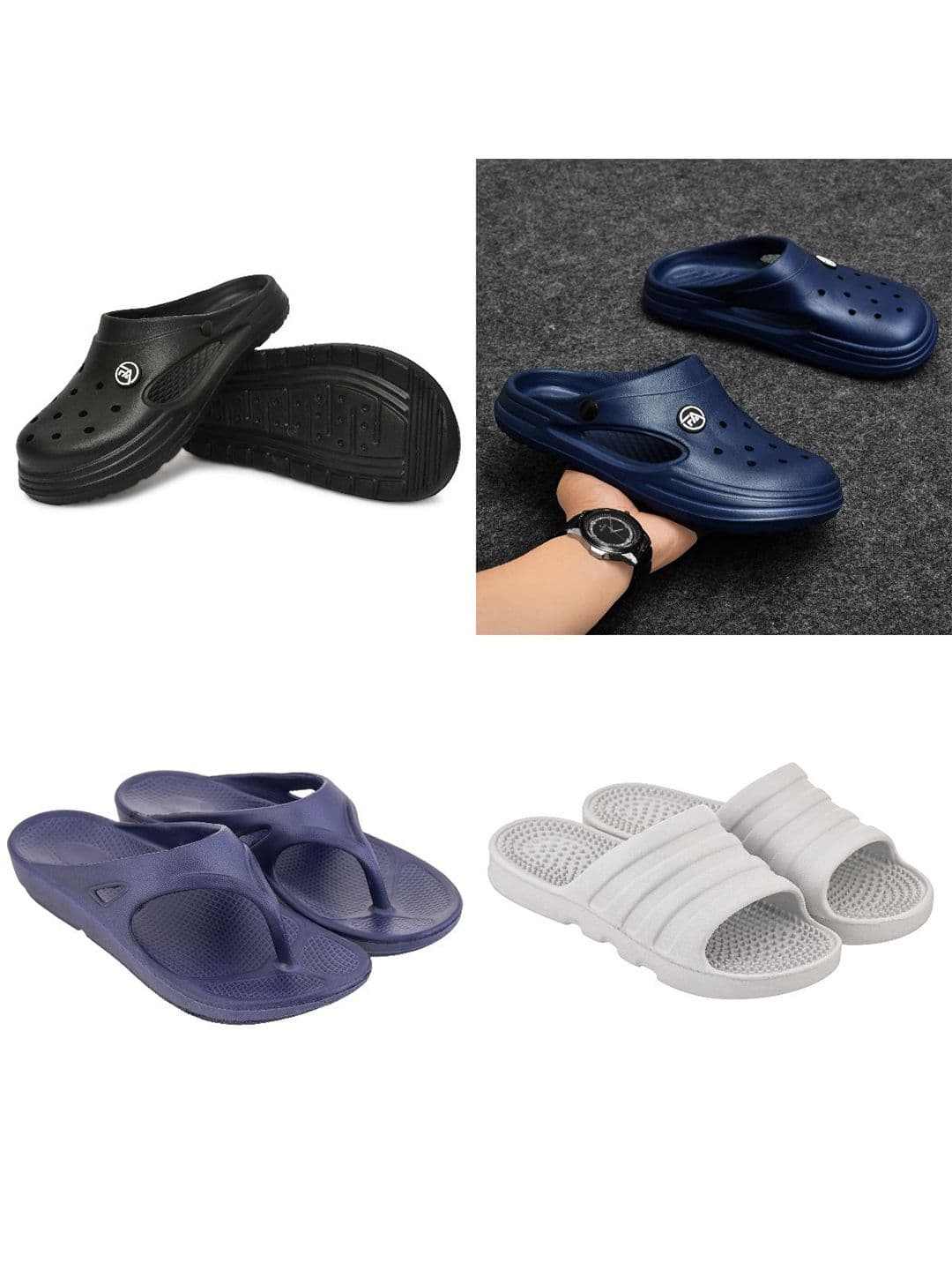 Feel alive Men Pack Of 4 Ultra-Comfortable Lightweight EVA Flip Flops - view 1