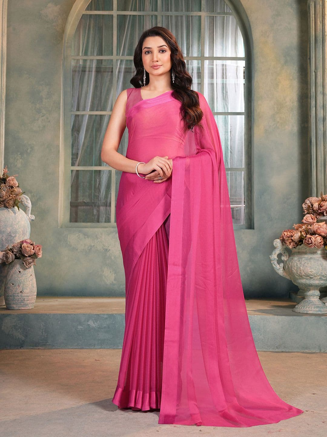 Garden Vareli Lightweight Pure Chiffon Saree - view 1