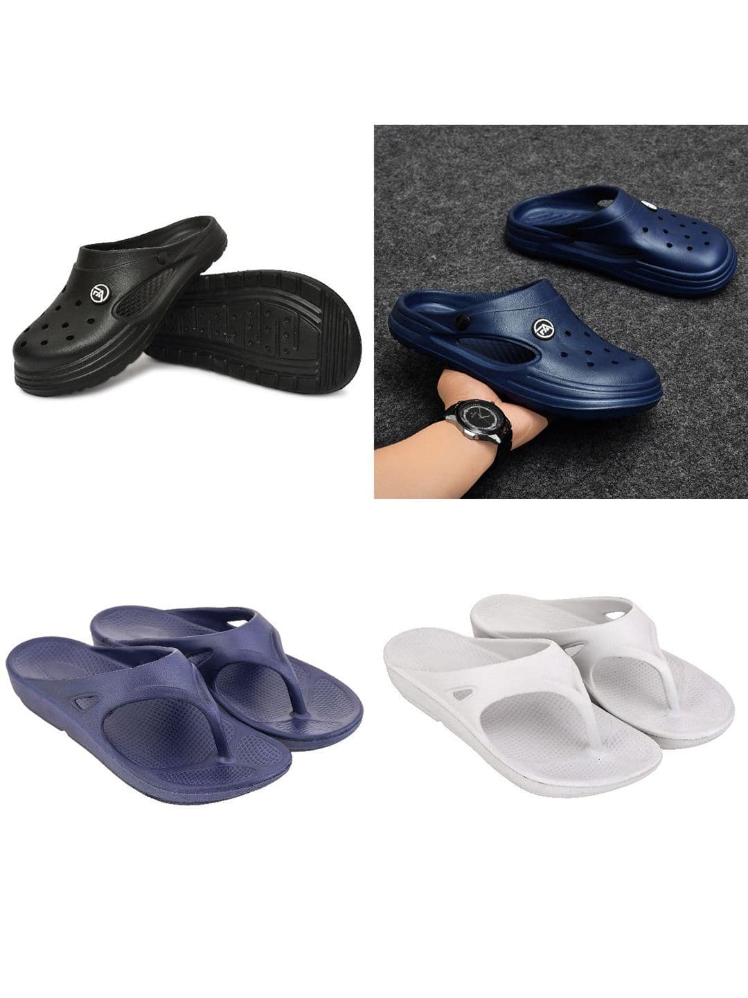 Feel alive Men Set Of 4 Ultra-Comfortable Lightweigh Clogs - view 1