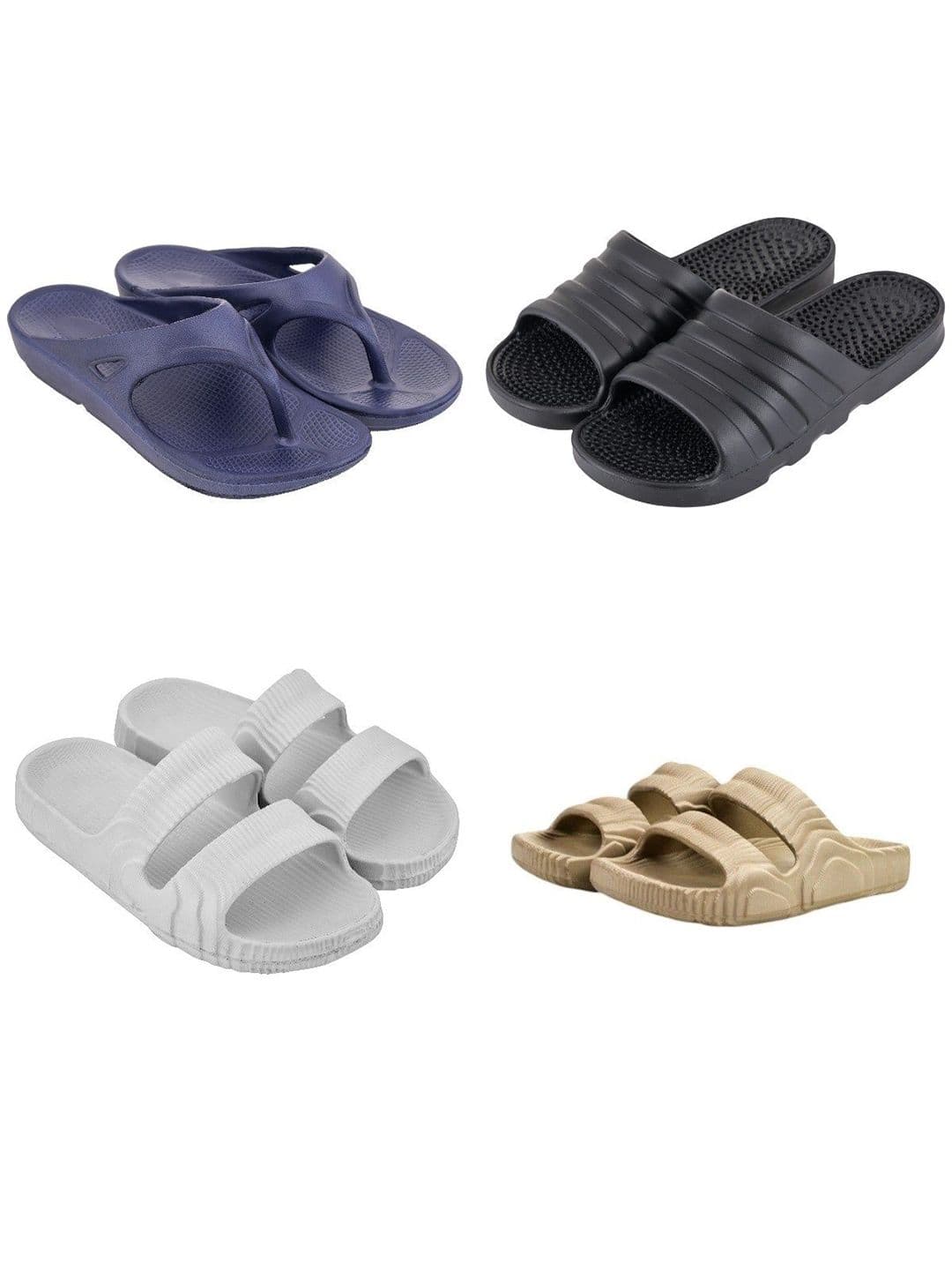 Feel alive Set Of 4 Ultra-Comfortable Lightweight Thong Flip-Flops - view 1