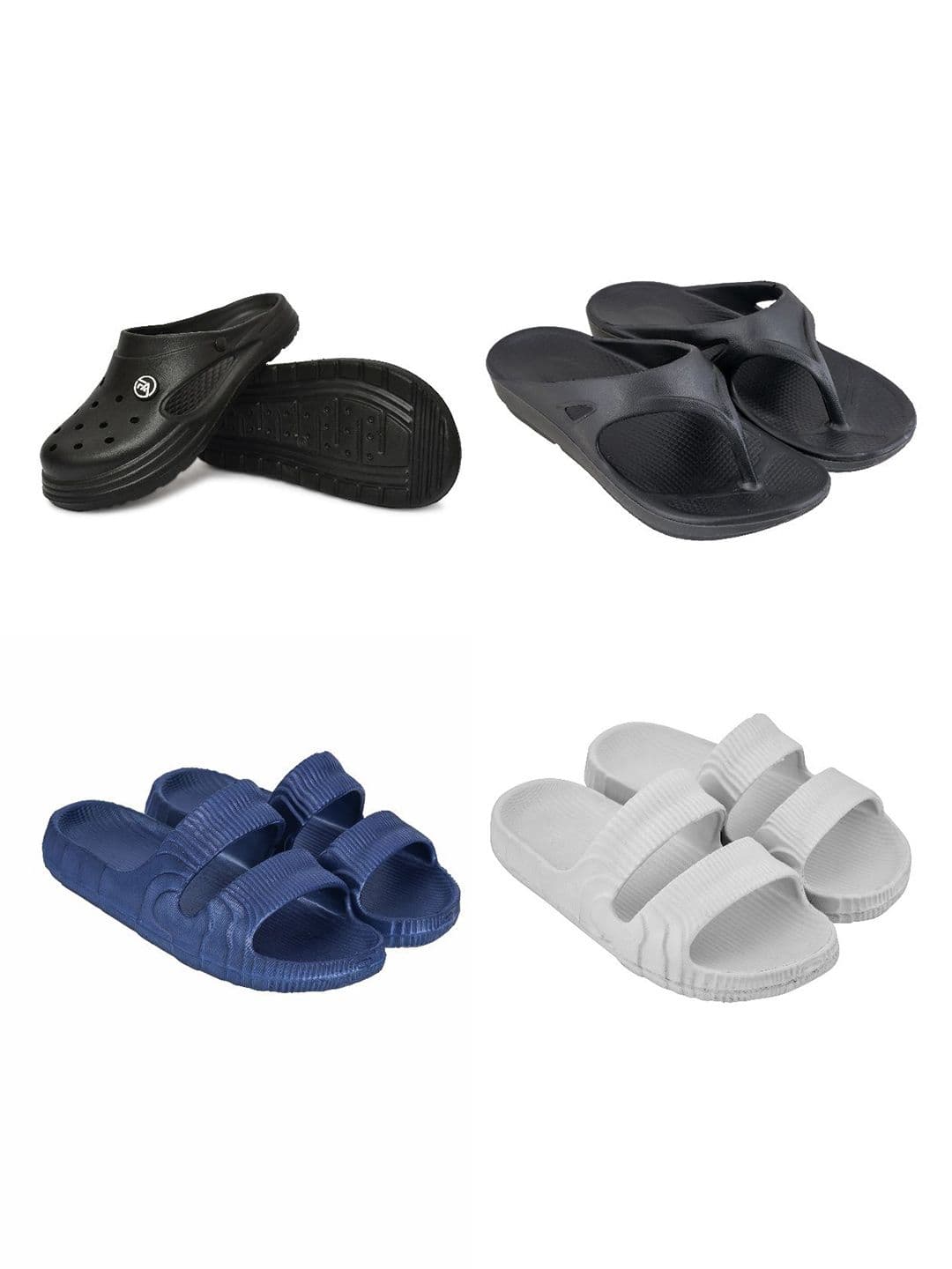 Feel alive Men Set of 4 Ultra-Comfortable Lightweight Flip Flops - view 1
