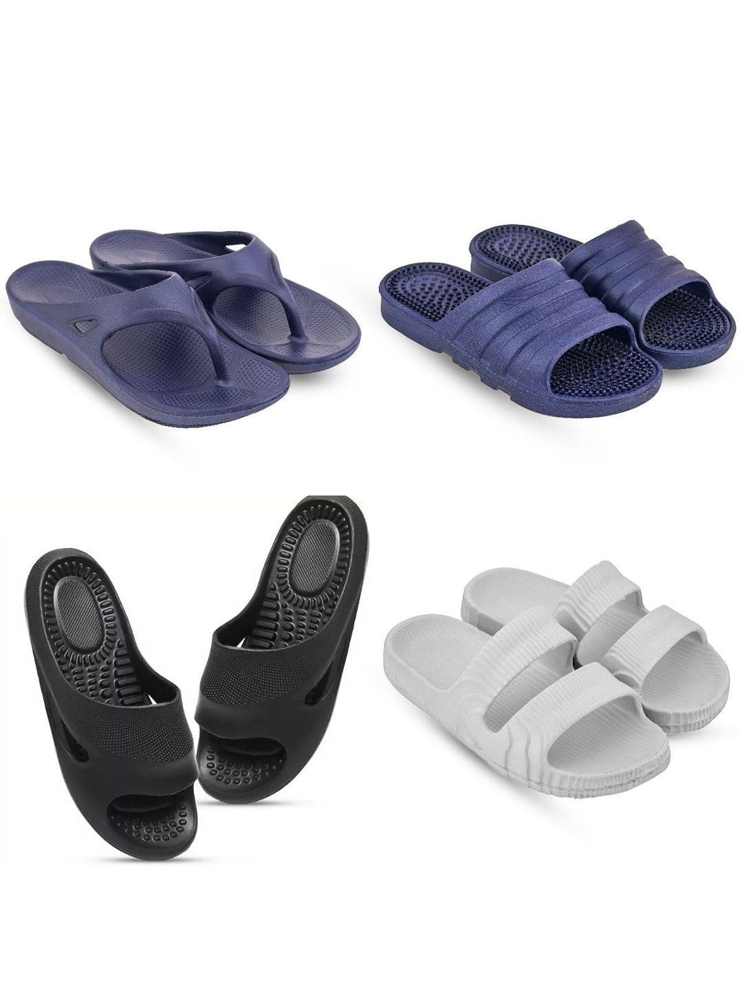 Feel alive Men Pack Of 4 Ultra-Comfortable Lightweight EVA Flip Flops - view 1