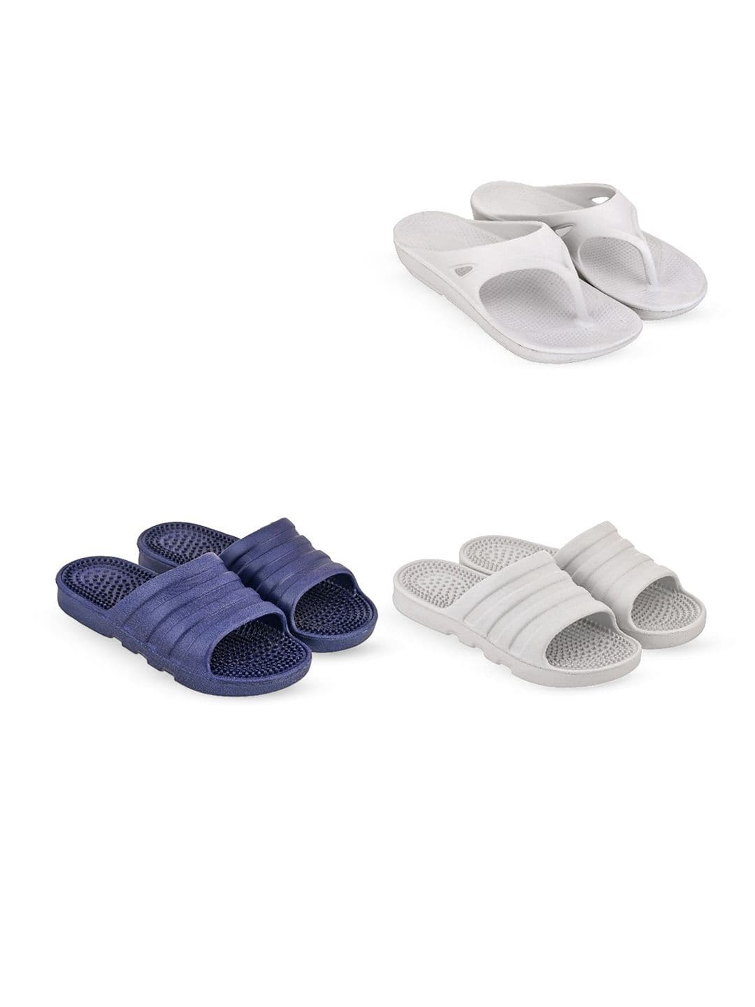 Feel alive Men Pack Of 4 Self Design Ultra-Comfortable And Lightweight Sliders - view 1