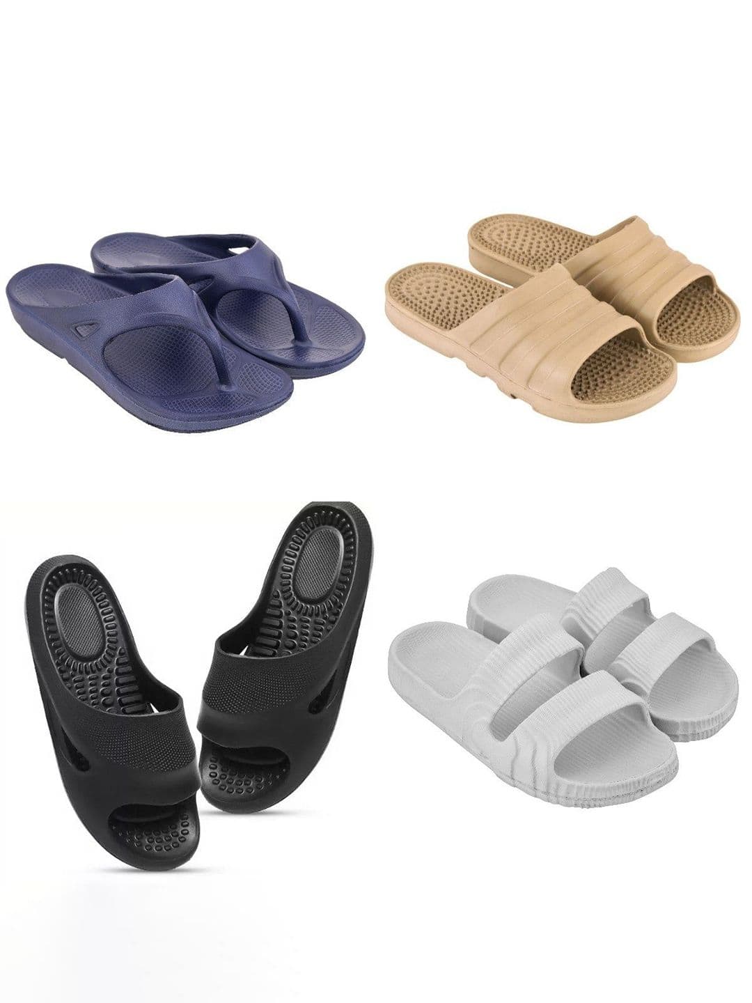 Feel alive Set Of 4 Ultra-Comfortable Lightweight Thong Flip-Flops - view 1