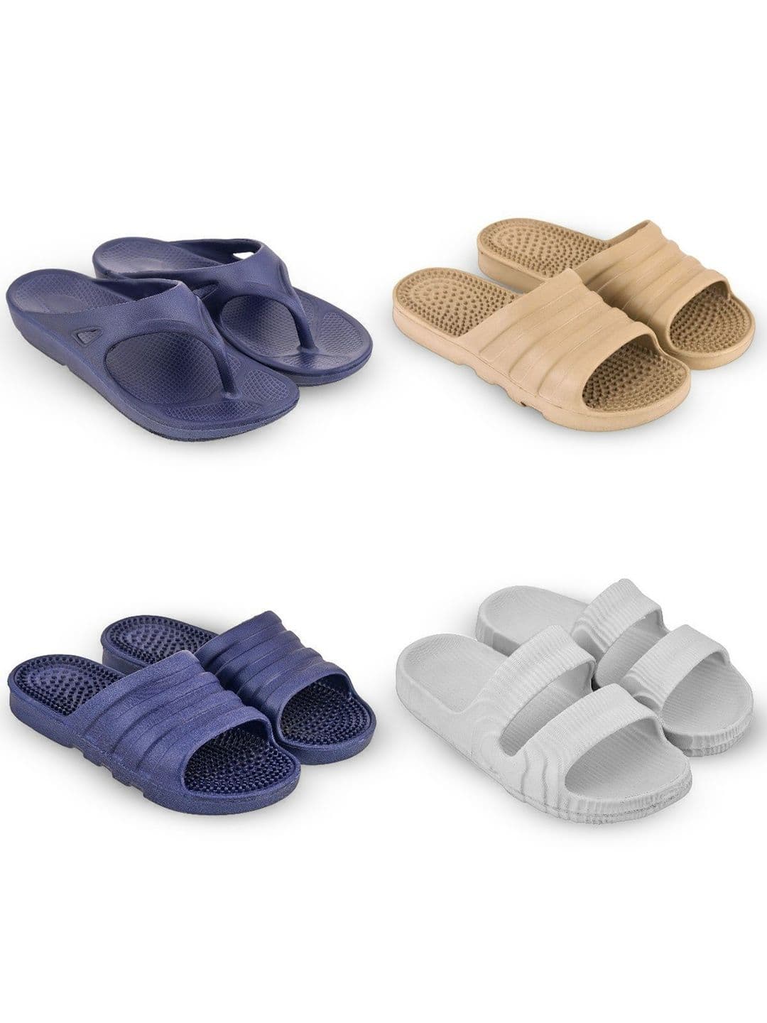 Feel alive Set Of 4 Ultra-Comfortable Lightweight Thong Flip-Flops - view 1