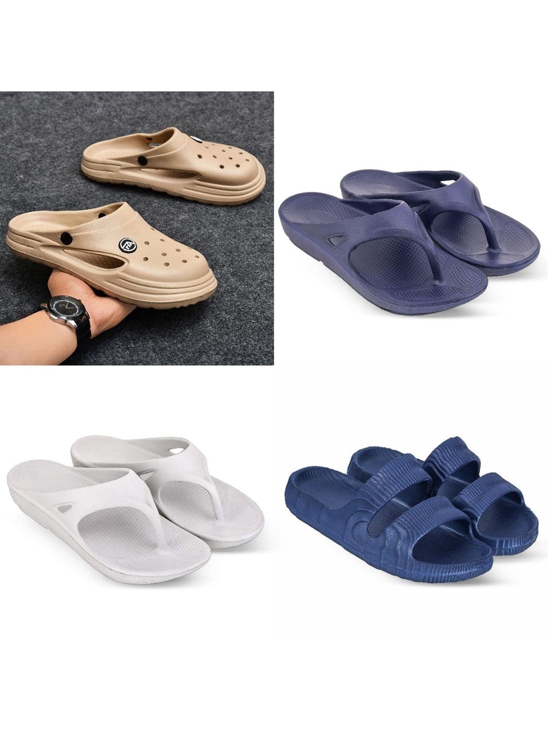 Feel alive Men Set of 4 Ultra-Comfortable Lightweight EVA Flip Flops - view 1