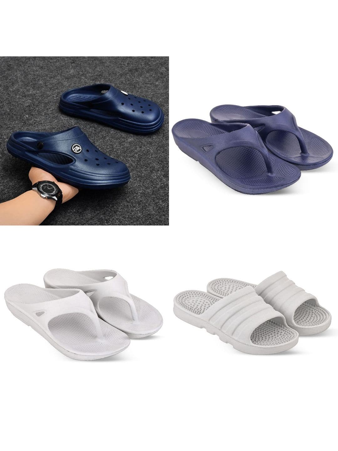 Feel alive Men Pack Of 4 Ultra-Comfortable Lightweight EVA Flip Flops - view 1