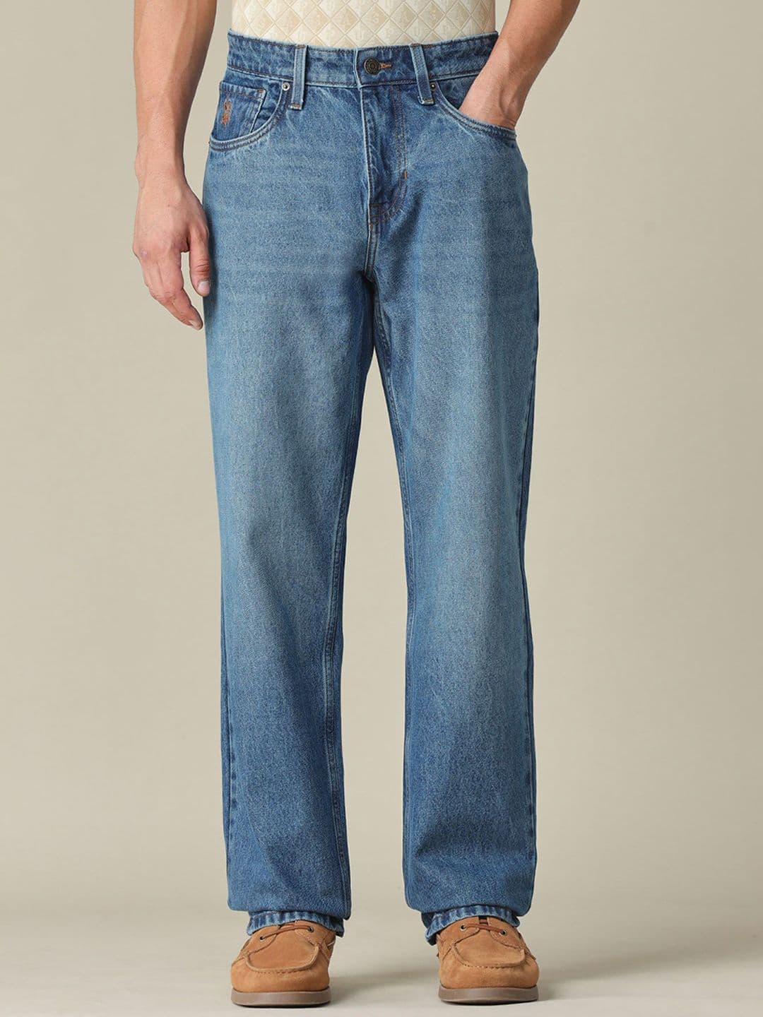 U.S. Polo Assn. Denim Co. Men Relaxed Fit Mid-Rise Stretchable Jeans - view 1