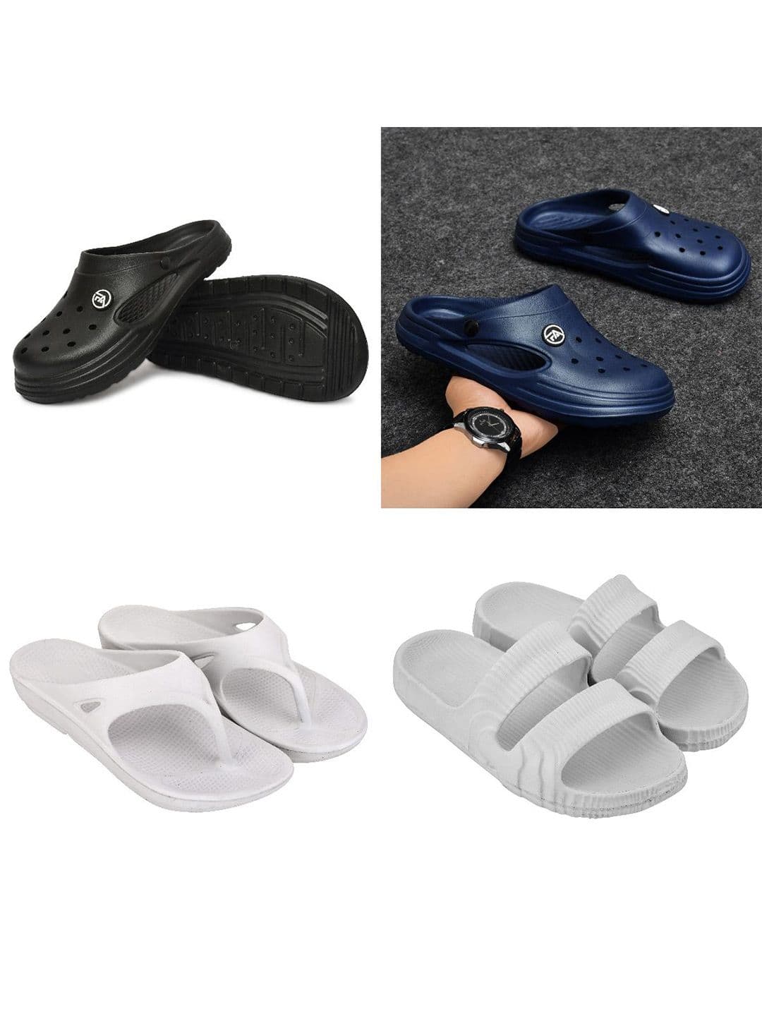 Feel alive Men Set Of 4 Ultra-Comfortable Lightweight Clogs - view 1
