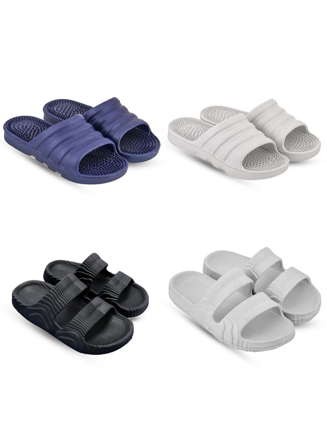Feel alive Men Set Of 4 Ultra-Comfortable Lightweight Sliders - view 1