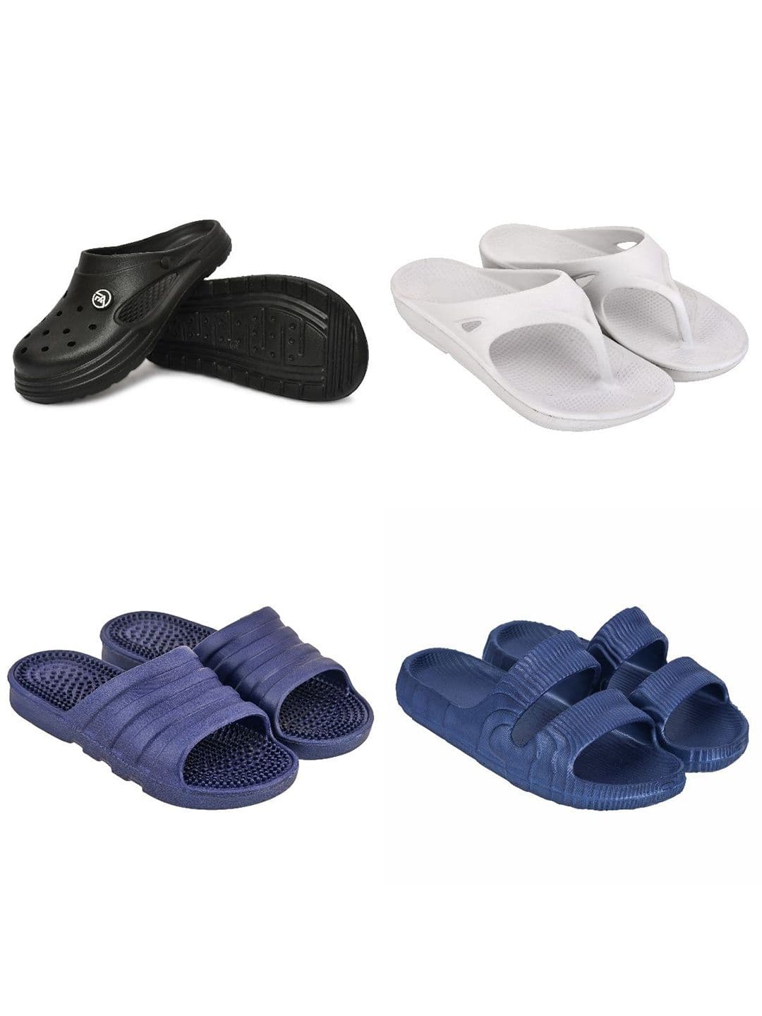 Feel alive Set of 4 Men Ultra-Comfortable Lightweight Sliders - view 1