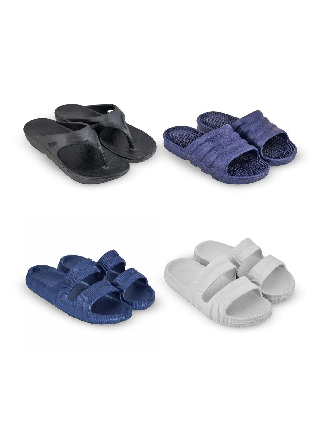 Feel alive Men Set Of 4 Flip Flops - view 1