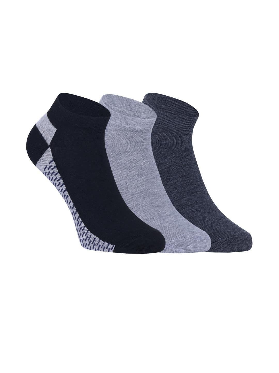 HEBTROCO Pack of 3 Cotton Ankle Length Socks - view 1