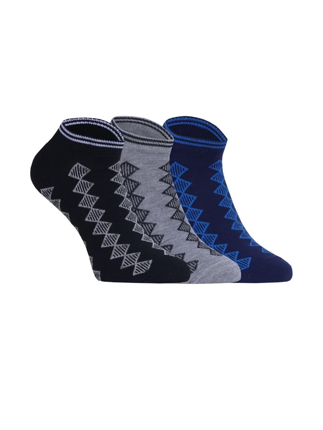 HEBTROCO Men Pack of 3 Cotton Ankle Length Socks - view 1