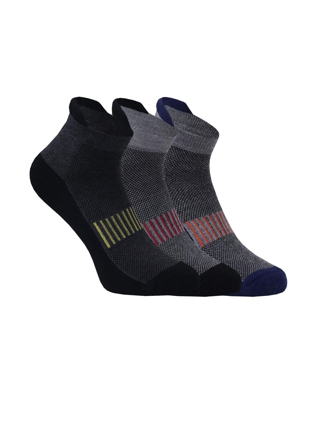 HEBTROCO Pack of 3 Cotton Ankle Length Socks - view 1