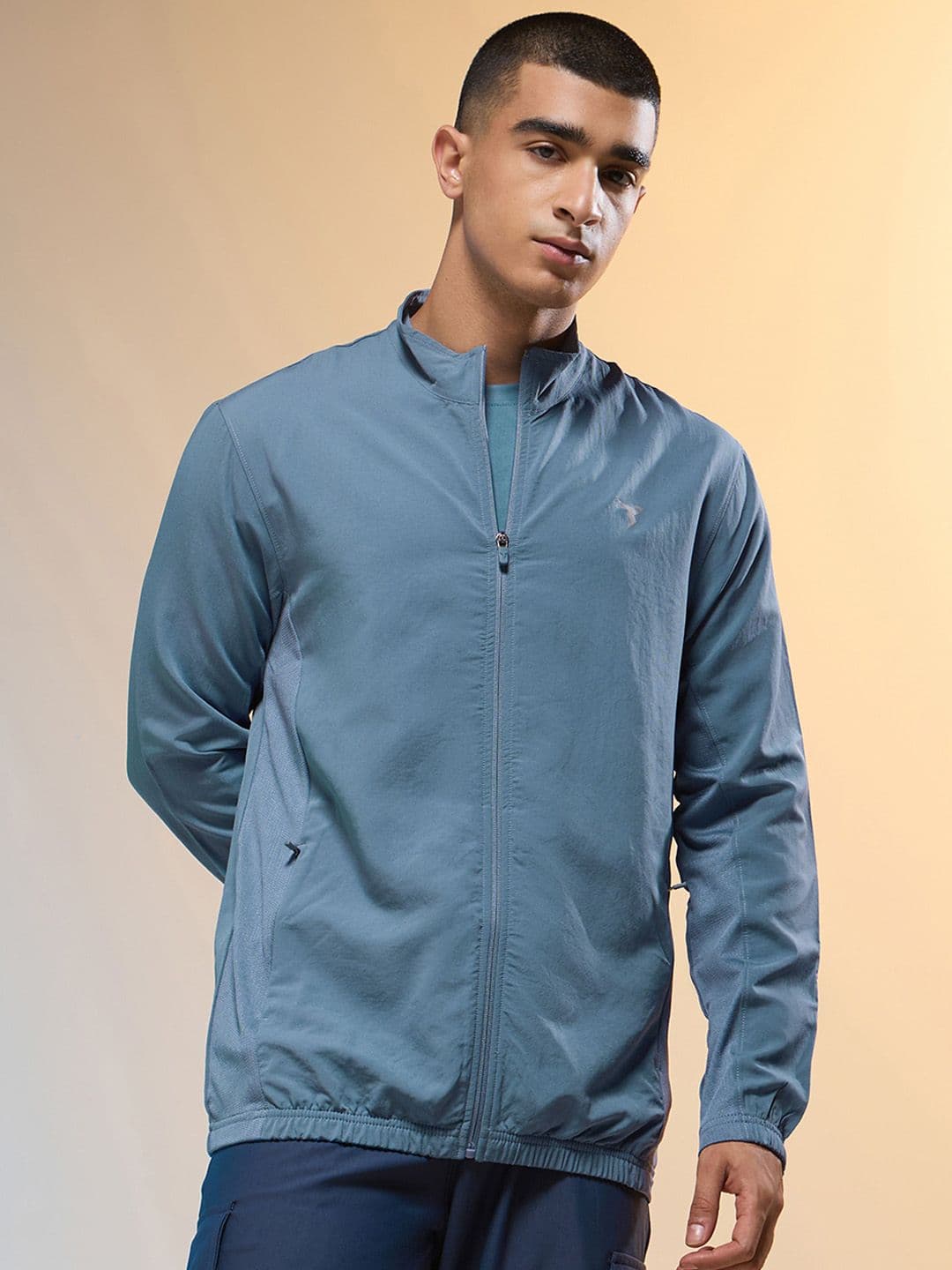 Technosport Men Mock Collar Solid Lightweight Sporty Jacket - view 1