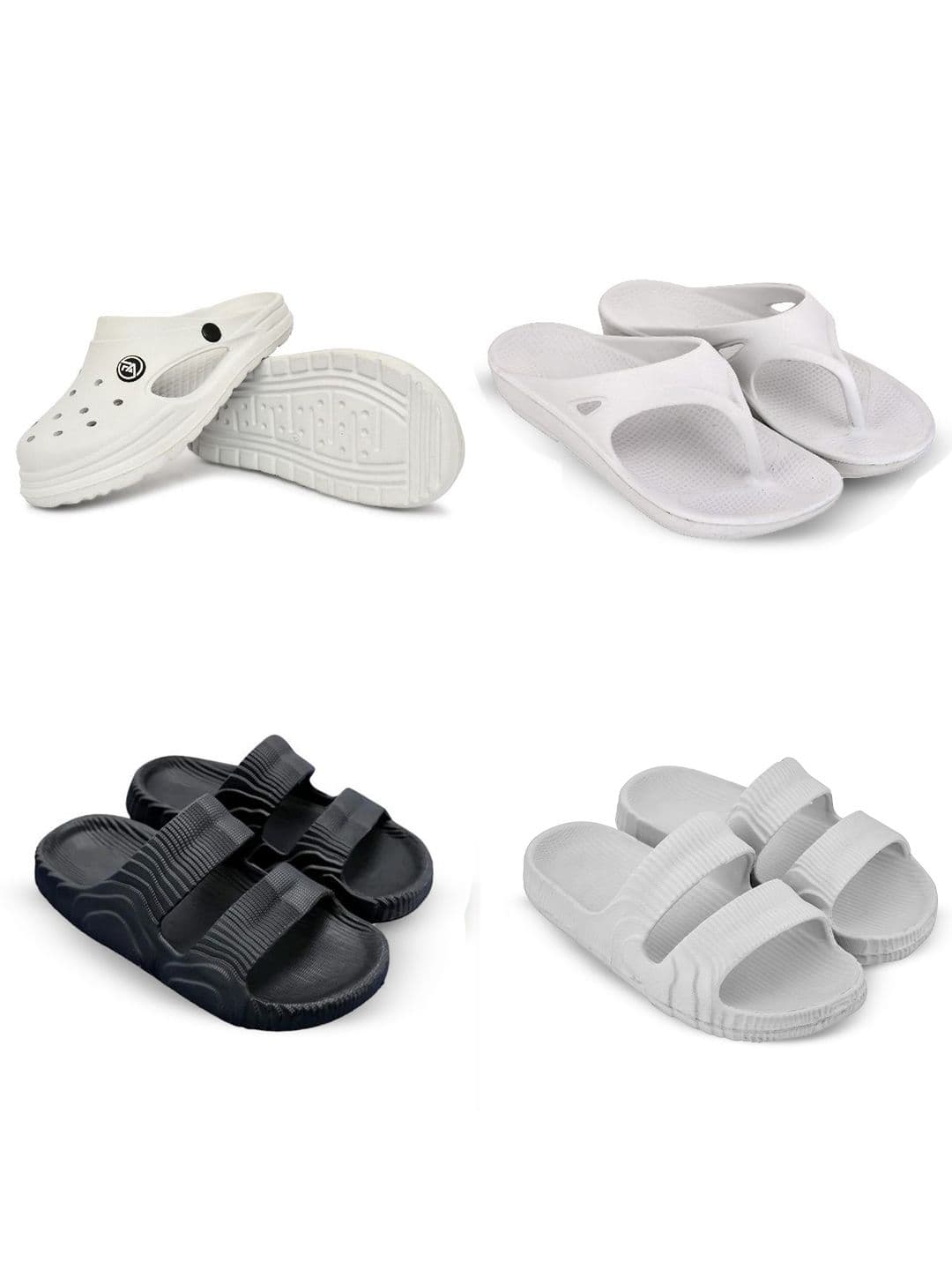 Feel alive Men Set Of 4 Lightweight Flip Flops - view 1