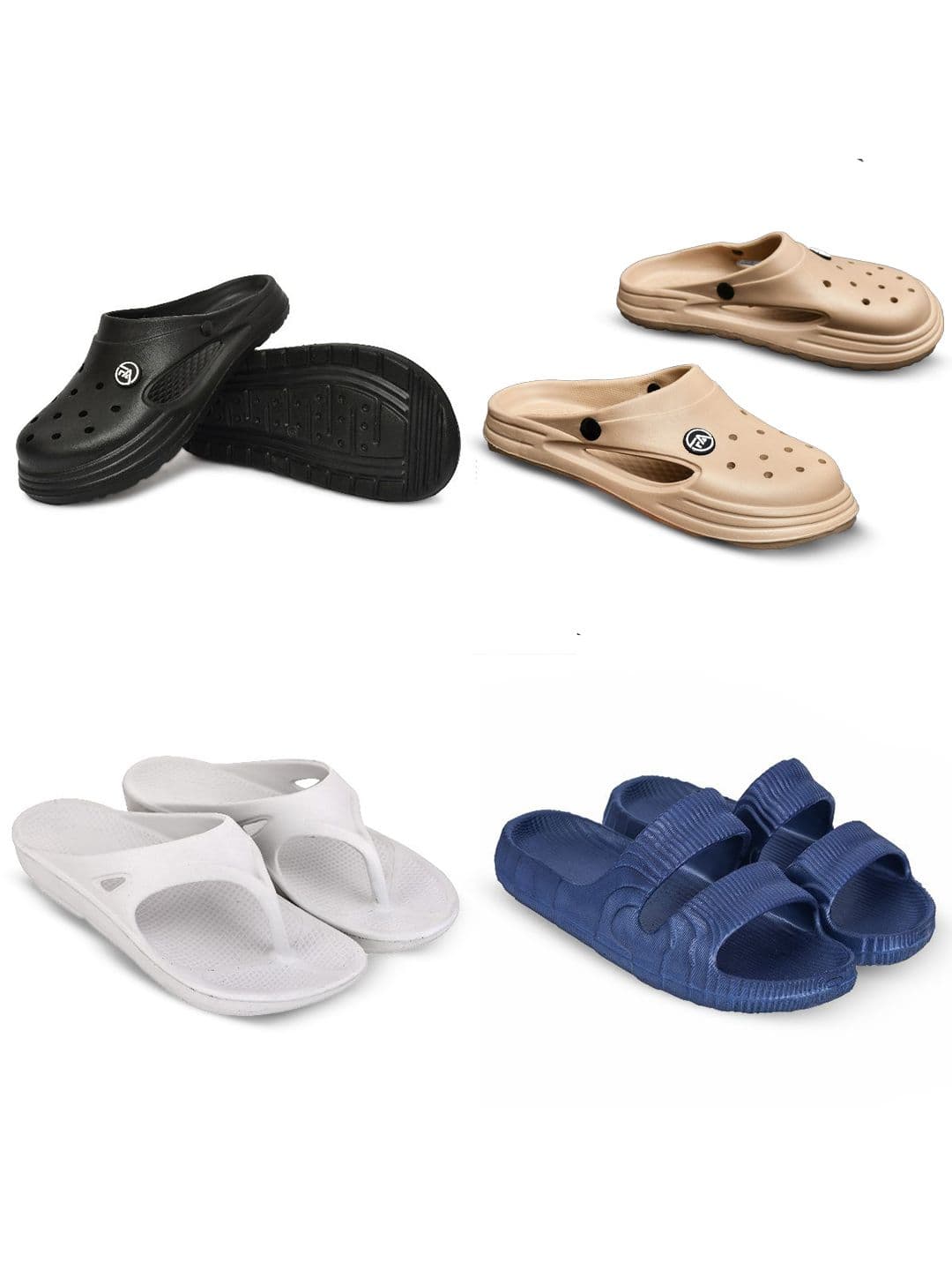 Feel alive Men Set of 4 Clogs Flip Flops - view 1