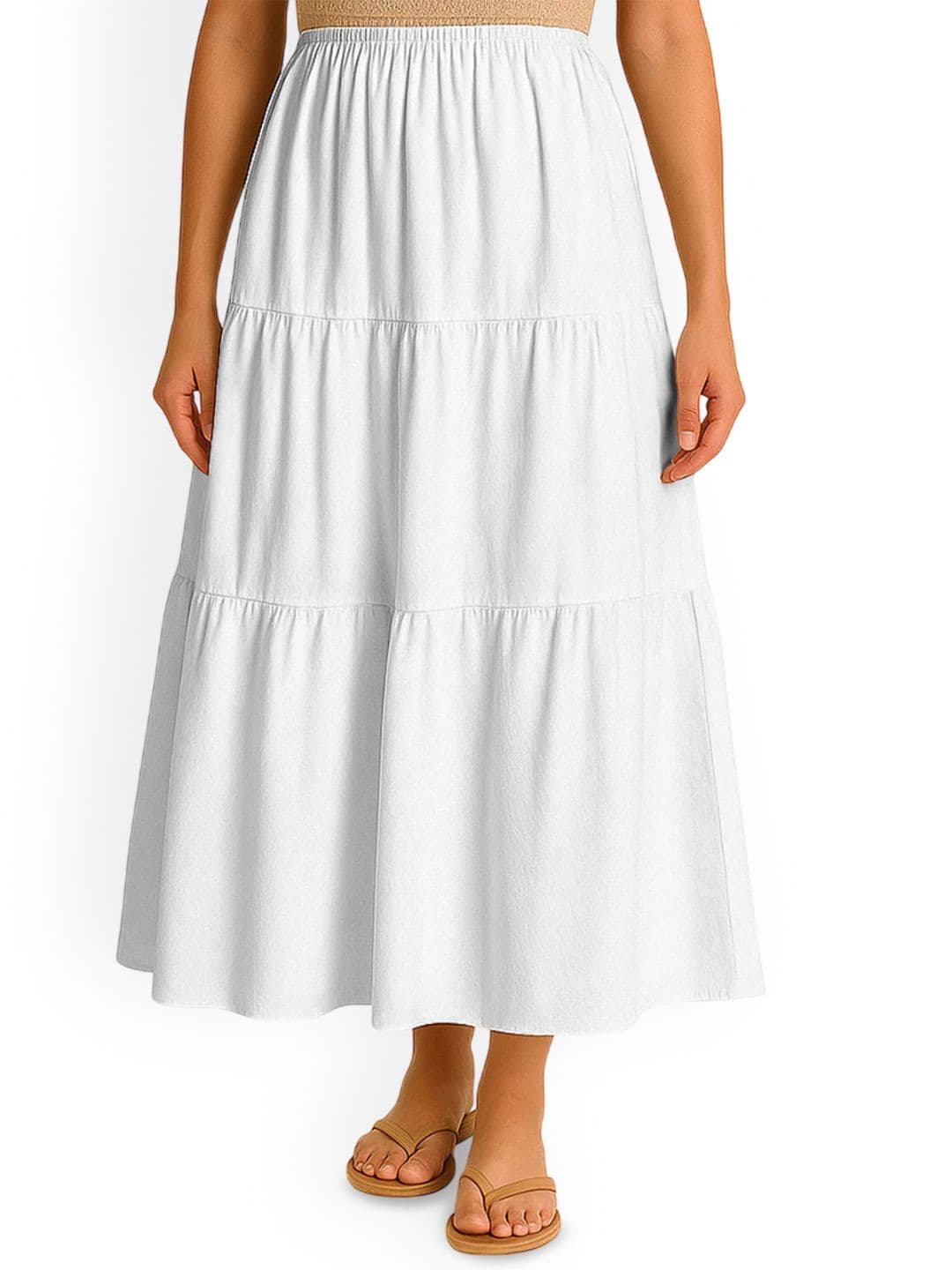 Moomaya Flowy Tiered Maxi Skirt - view 1
