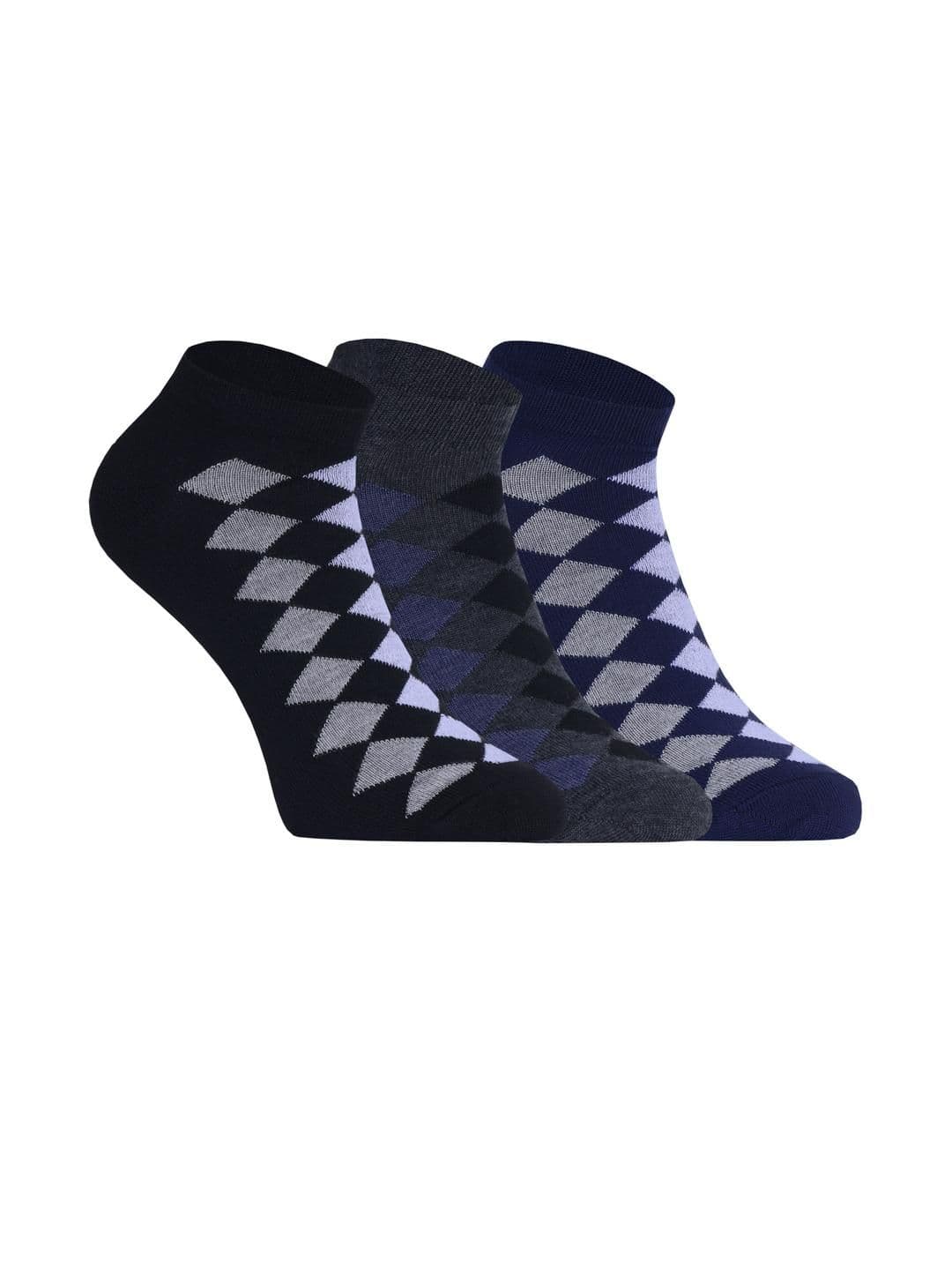 HEBTROCO Pack of 3 Cotton Ankle Length Socks - view 1