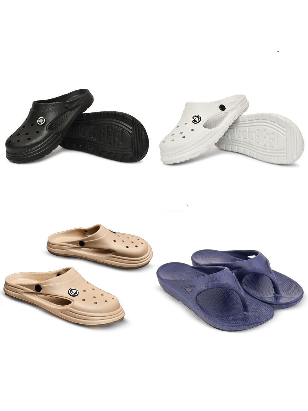 Feel alive Men Set Of 4 Lightweight Flip Flops - view 1