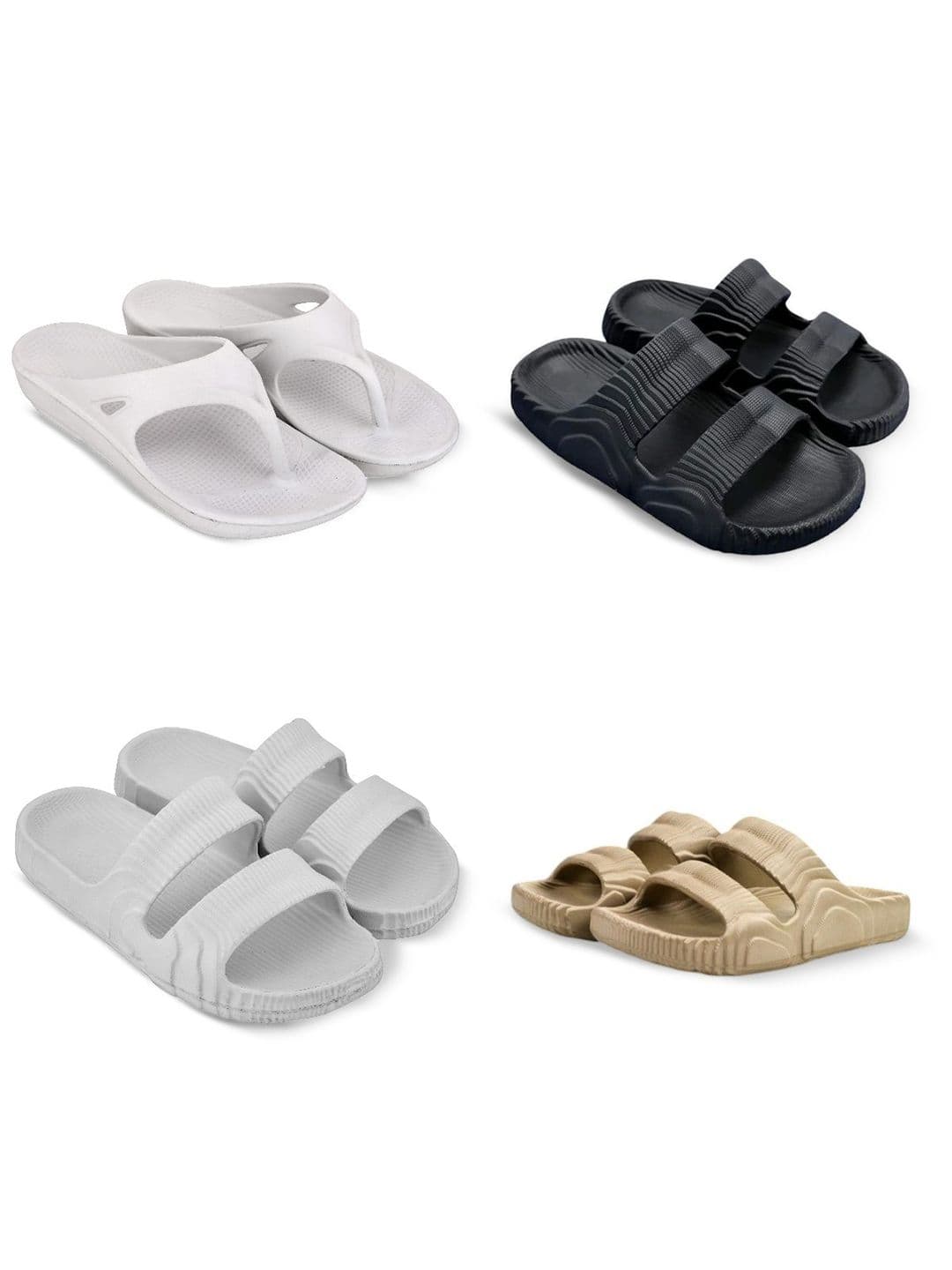 Feel alive Men Set of 4 Ultra-Comfortable Lightweight Sliders - view 1