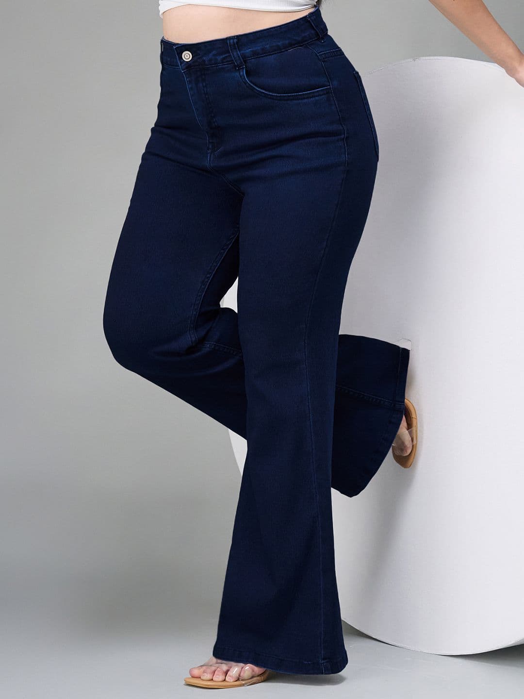 Miss Chase A+ Women Plus Size's Bootcut High Rise Clean Look Regular Length Stretchable Denim Jeans - view 1