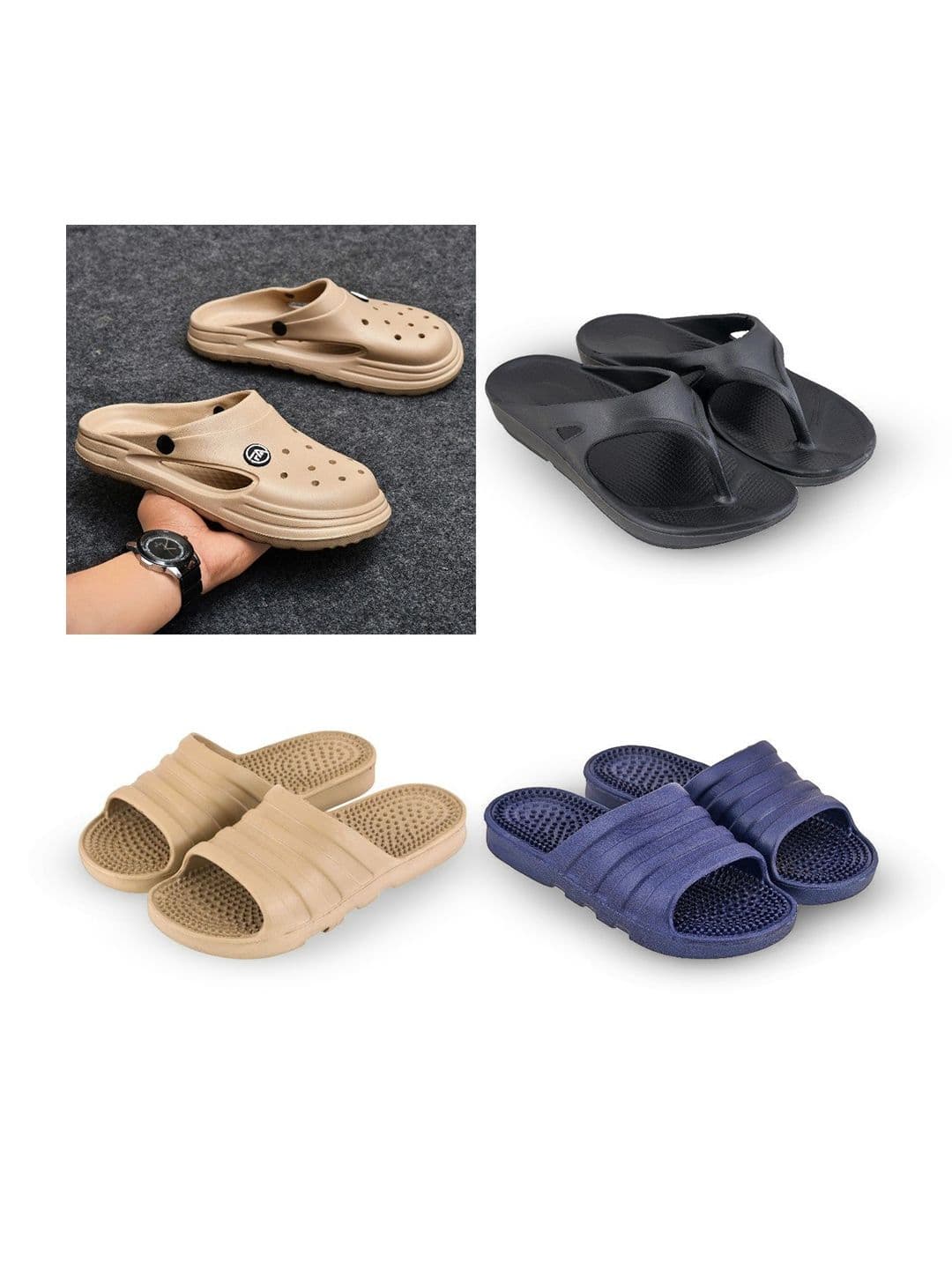 Feel alive Men Set of 4 Clogs Flip Flops - view 1