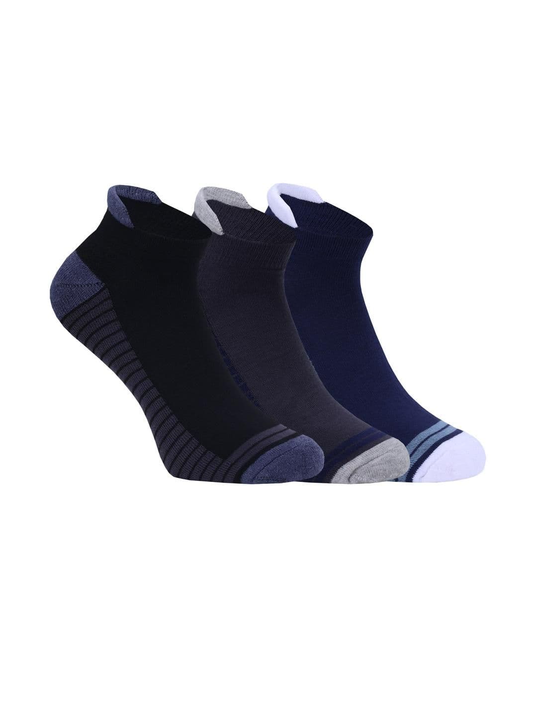 HEBTROCO Pack of 3 Cotton Ankle Length Socks - view 1