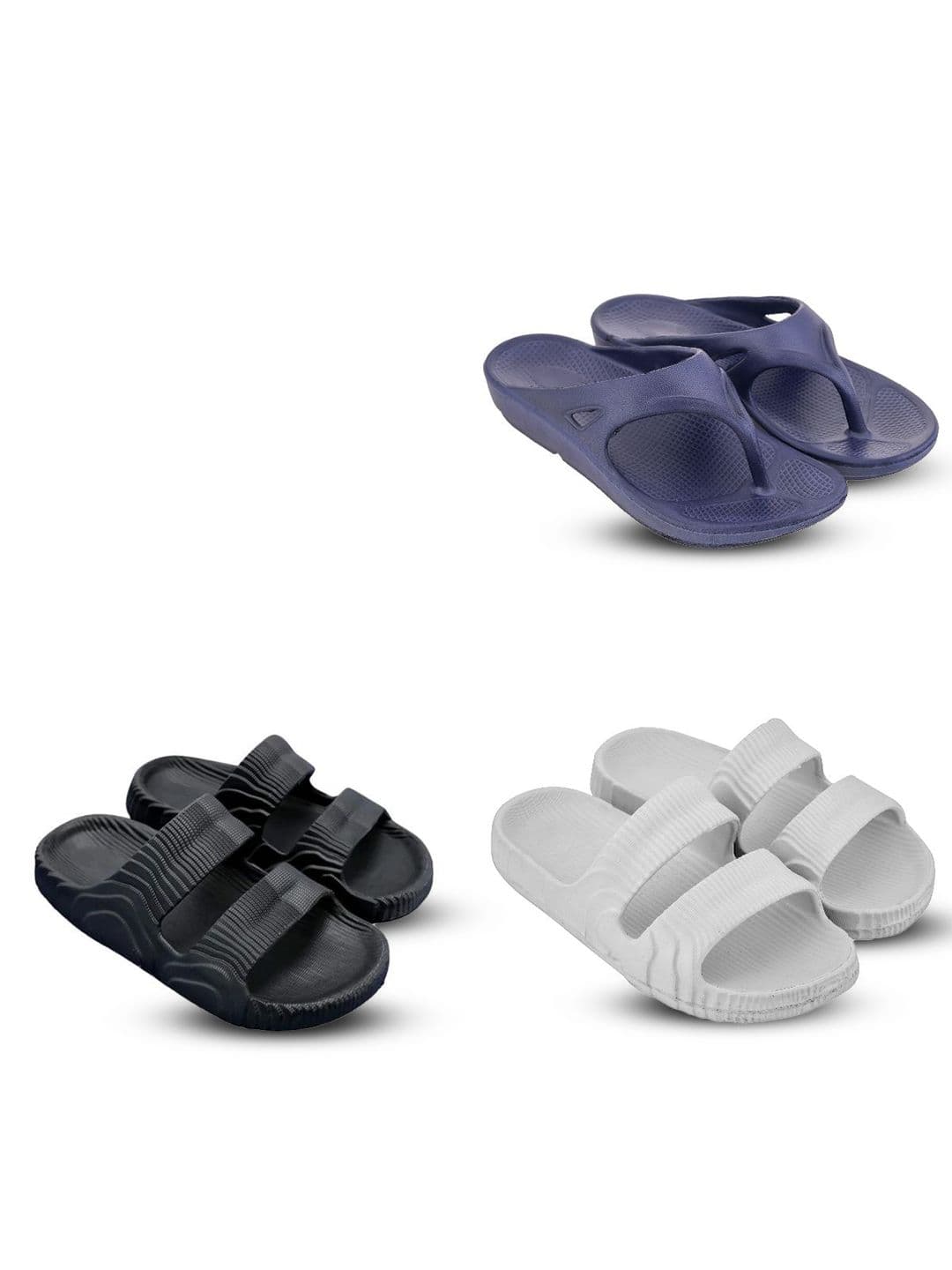Feel alive Men Set Of 3 Lightweight Flip Flops - view 1