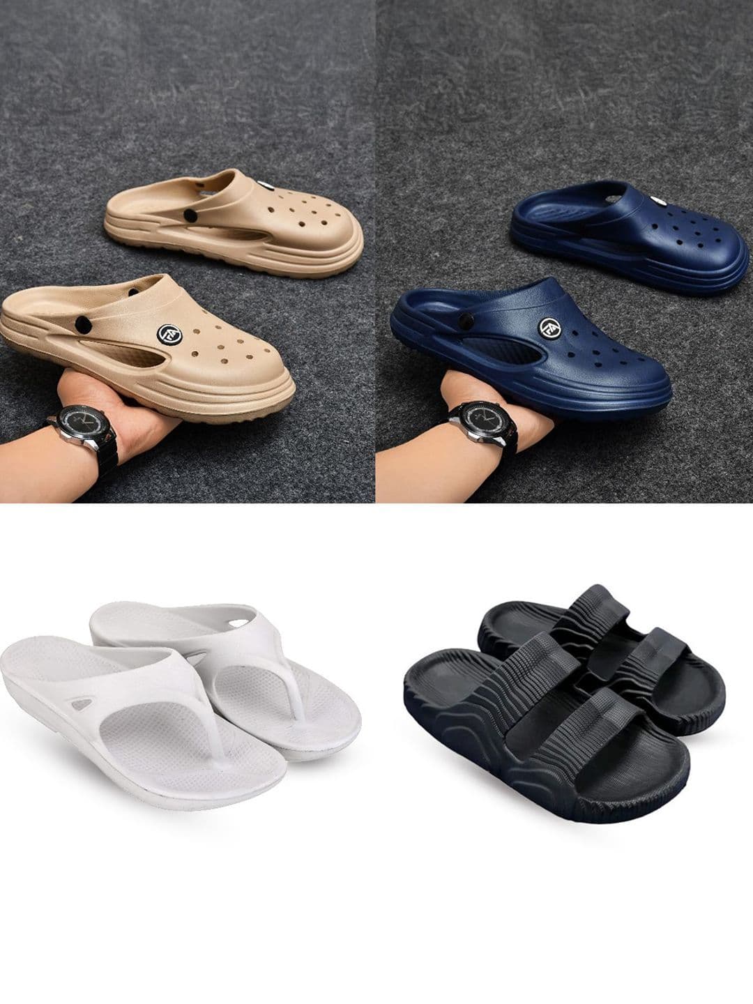 Feel alive Set Of 4 Ultra-Comfortable Lightweigt Clogs - view 1