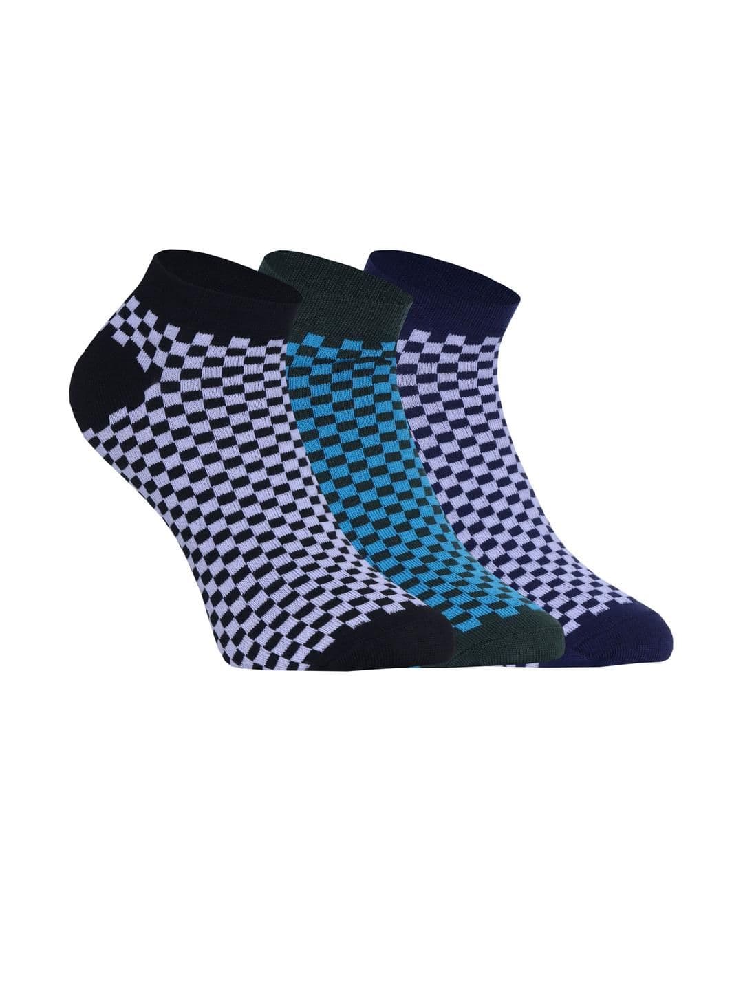 HEBTROCO Pack of 3 Cotton Ankle Length Socks - view 1