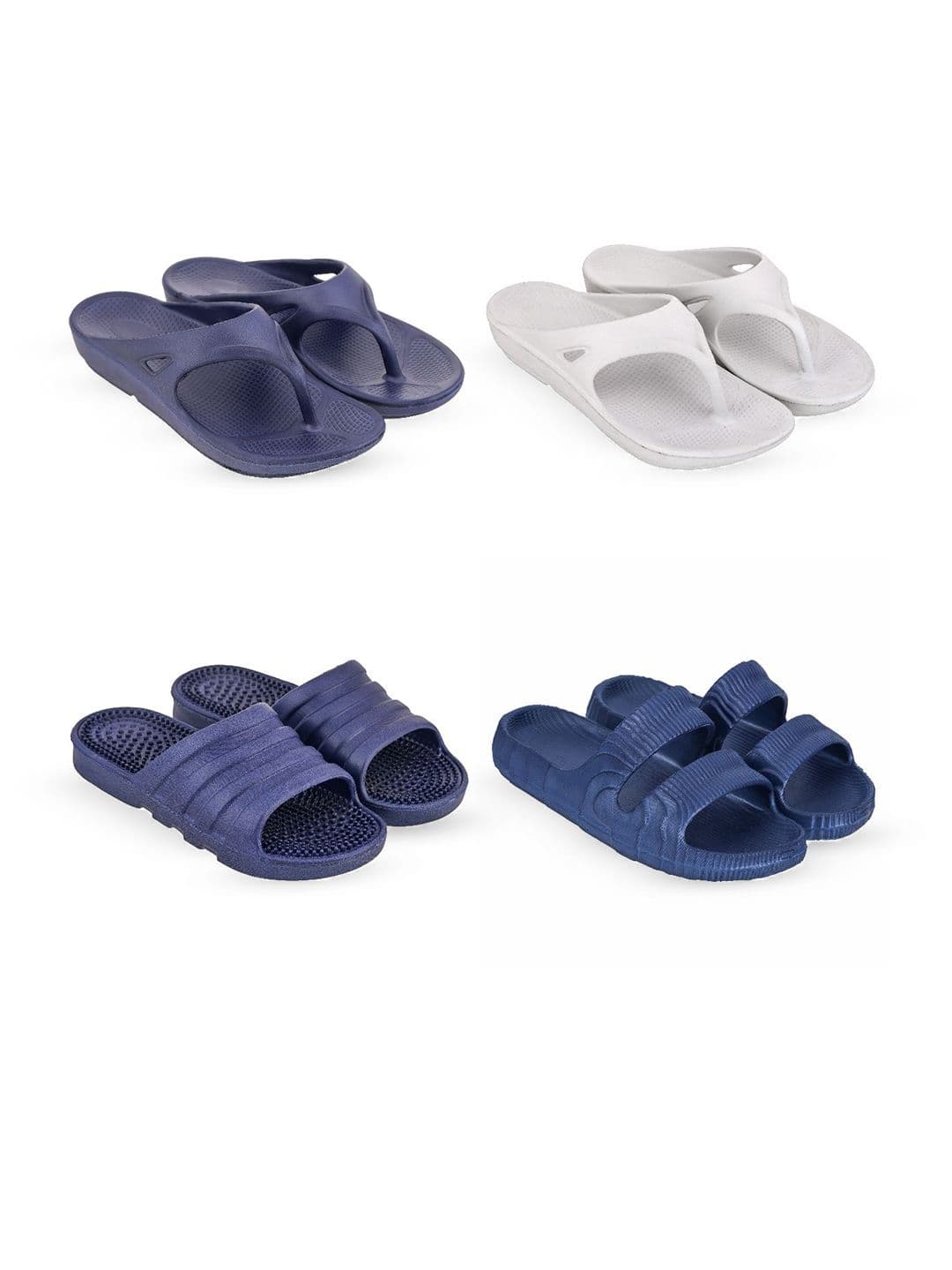 Feel alive Set Of 4 Ultra-Comfortable & Lightweight Thong Flip-Flops & Sliders - view 1