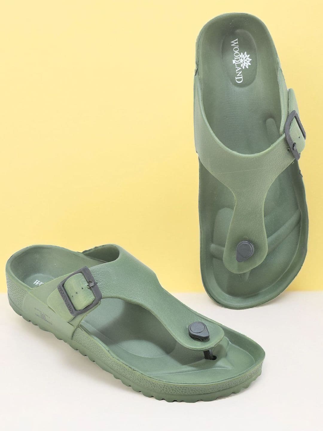 Woodland Men EVA Thong Flip-Flops With Buckle Detail - view 1