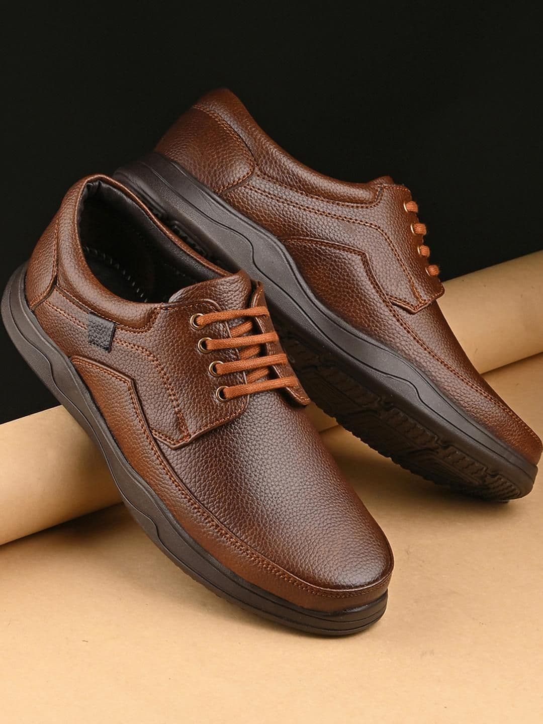 Roadster Men Tan Formal Shoes - view 1