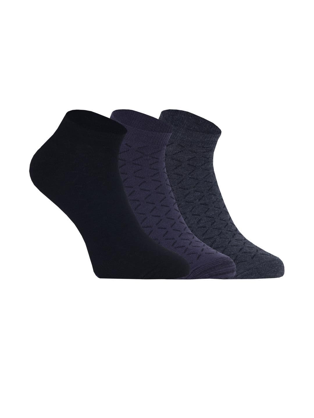 HEBTROCO Men Pack of 3 Cotton Ankle Length Socks - view 1