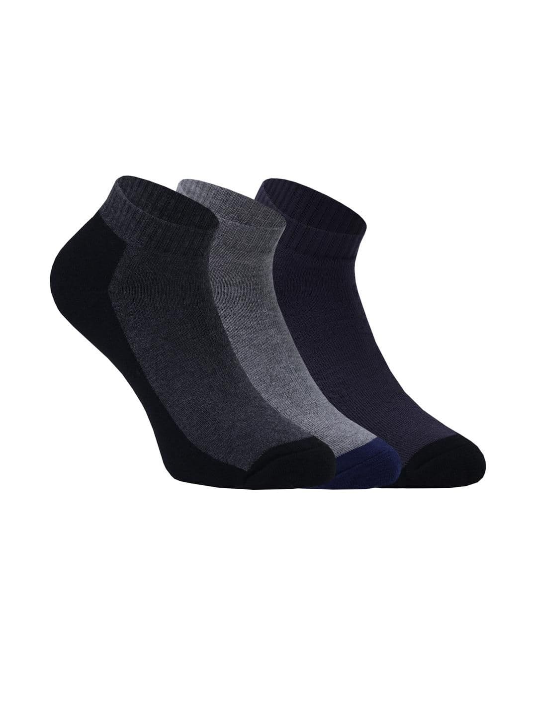 HEBTROCO Pack of 3 Cotton Ankle Length Socks - view 1