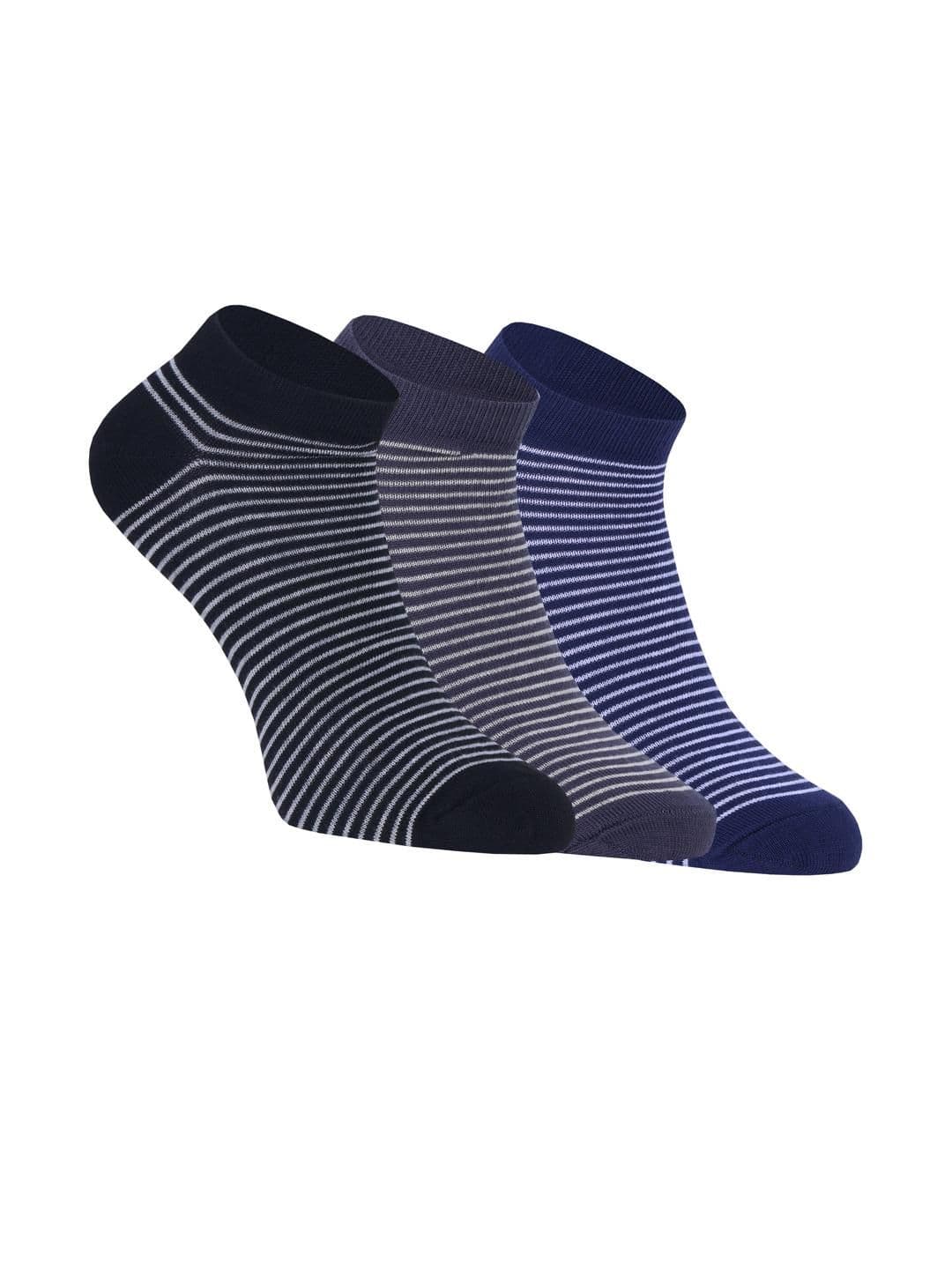 HEBTROCO Pack of 3 Cotton Ankle Length Socks - view 1