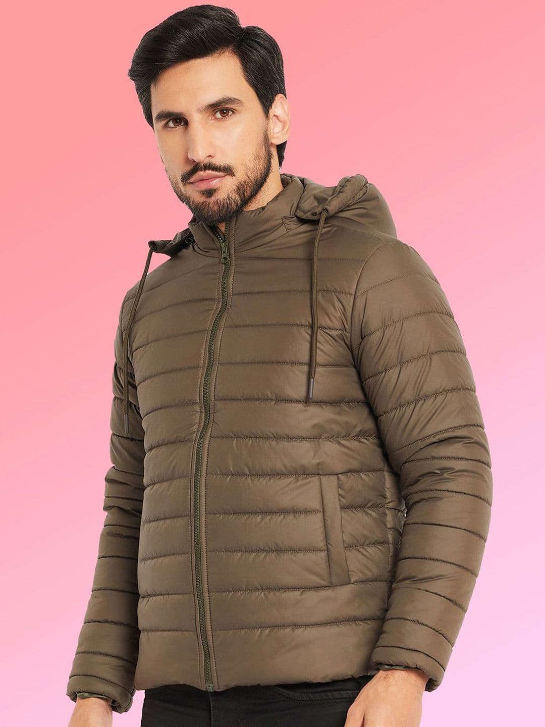 VERO AMORE Men Stand Collar Solid Lightweight Puffer Jacket - view 1