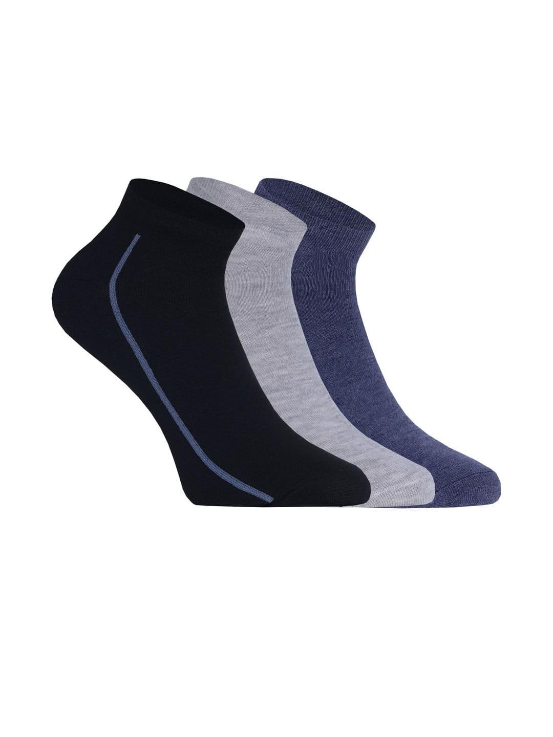 HEBTROCO Men Pack Of 3 Cotton Ankle Length Socks - view 1